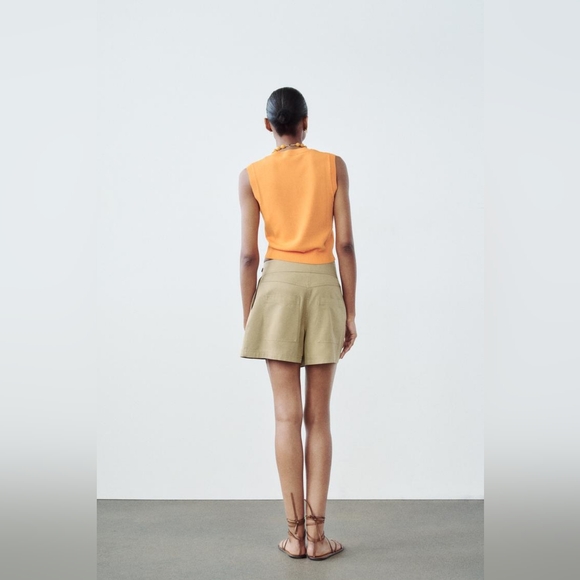 ZARA PLAIN RIB KNIT TOP - Picture 5 of 8